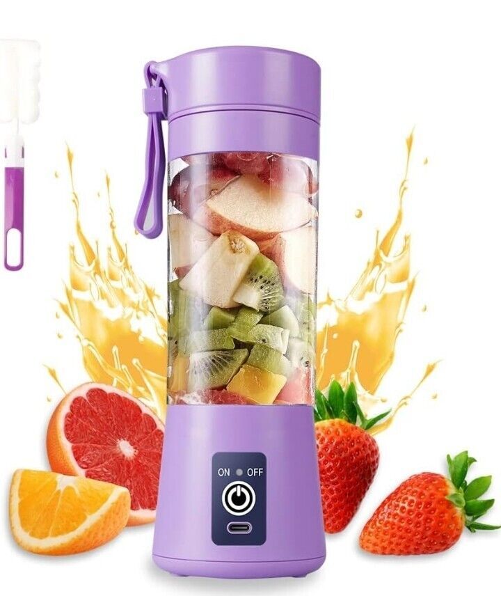 Portable USB Rechargeable Blender with LED Light – Mini Juicer for Smoothies & Shakes