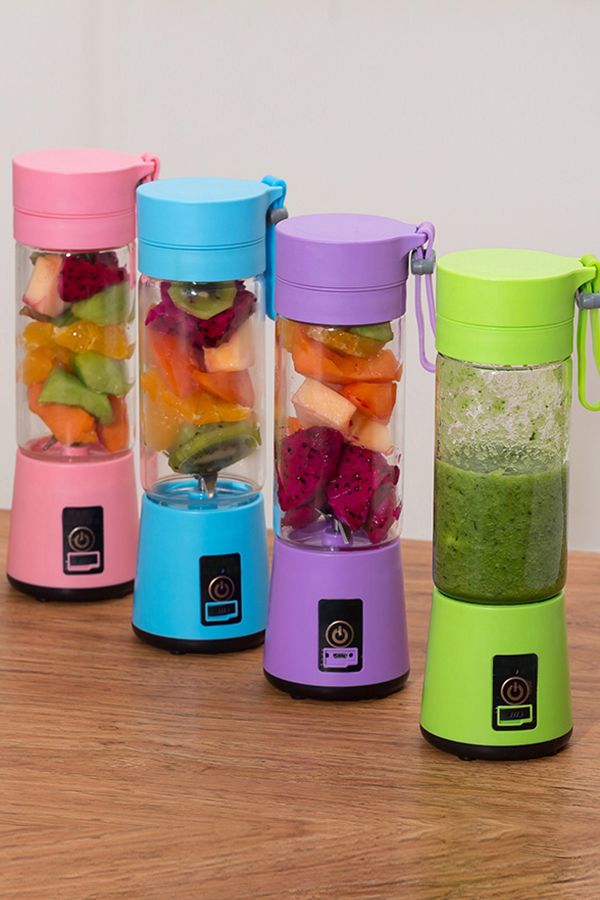 Portable USB Rechargeable Blender with LED Light – Mini Juicer for Smoothies & Shakes